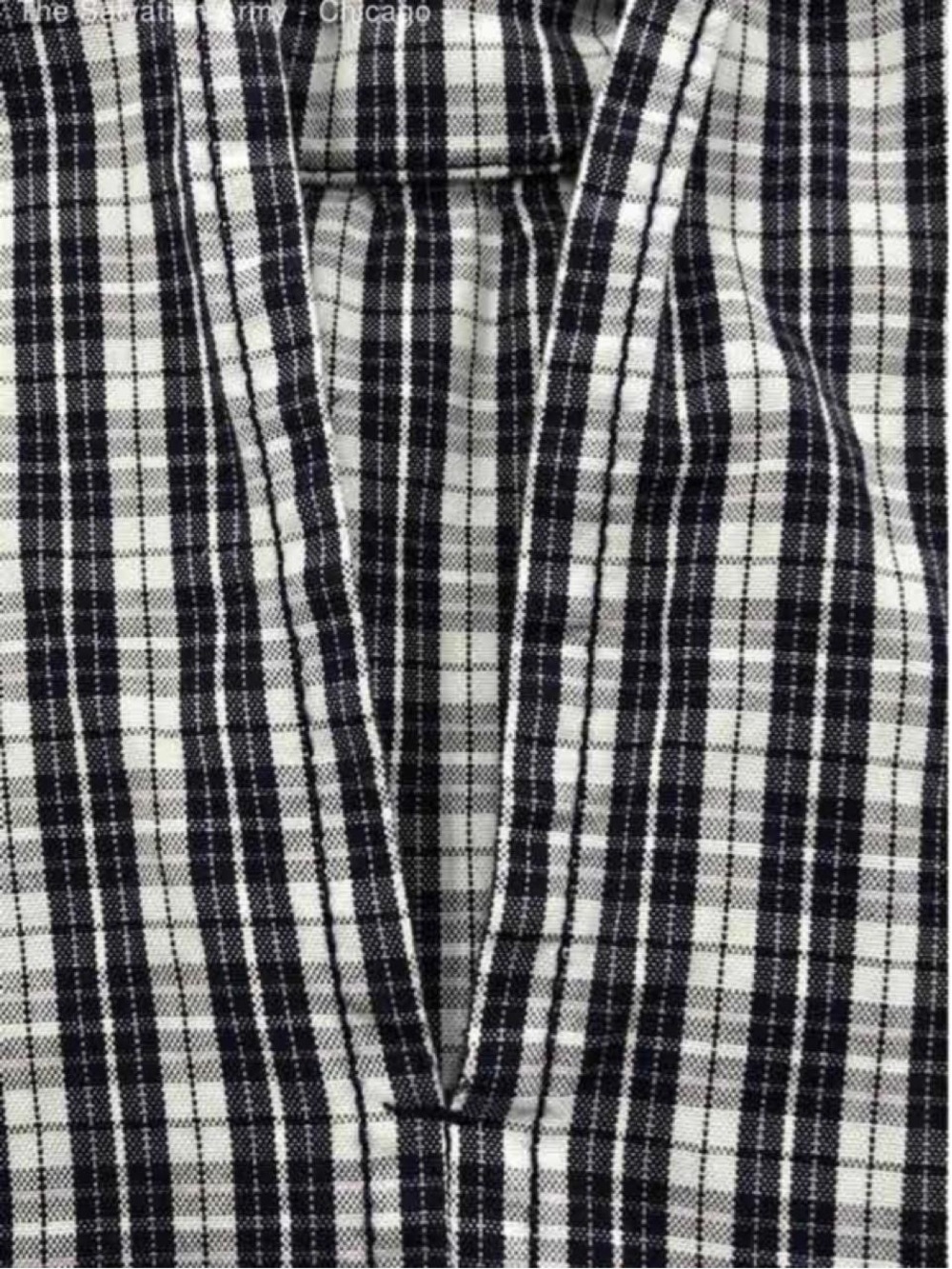 Everlane Navy and White Gingham Mini Dress - Picture 4 of 7